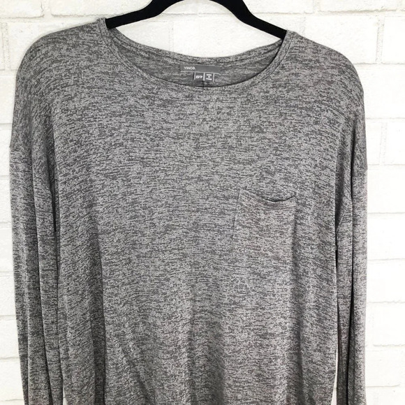 Vince Heathered Gray Long Sleeve Tee Shirt Women's Size XS - Picture 3 of 7